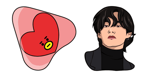 BTS V and Tatacustom cursor pack