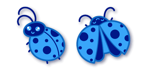 Kawaii Blue Ladybugcustom cursor pack