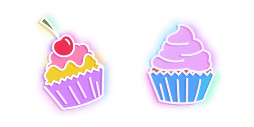 Neon Cupcakecustom cursor pack