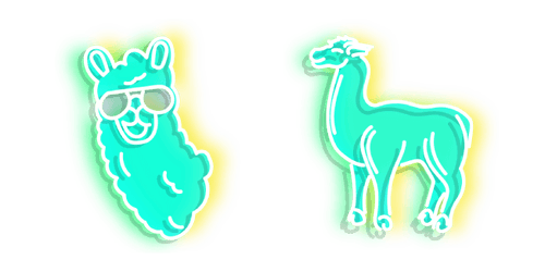 Neon Llamacustom cursor pack