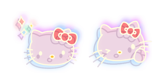 Neon Hello Kittycustom cursor pack