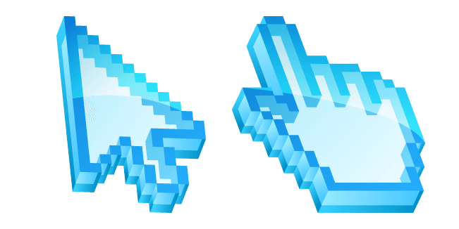 3D Ice Pixelcustom cursor pack