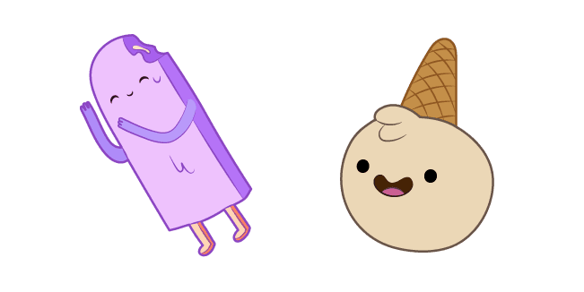 Adventure Time Grape Popsicle and Ice Creamcustom cursor pack