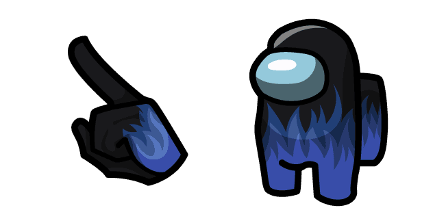 Among Us Blue Flame Charactercustom cursor pack