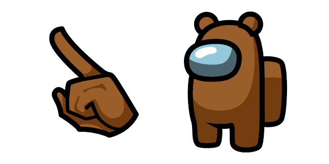 Among Us Brown Bear Charactercustom cursor pack