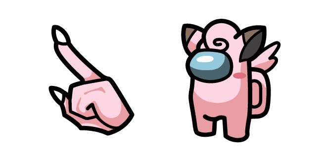 Among Us Clefairy Charactercustom cursor pack