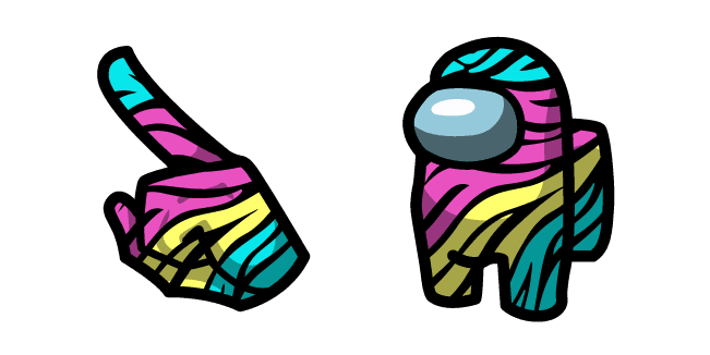 Among Us Colored Zebra Charactercustom cursor pack