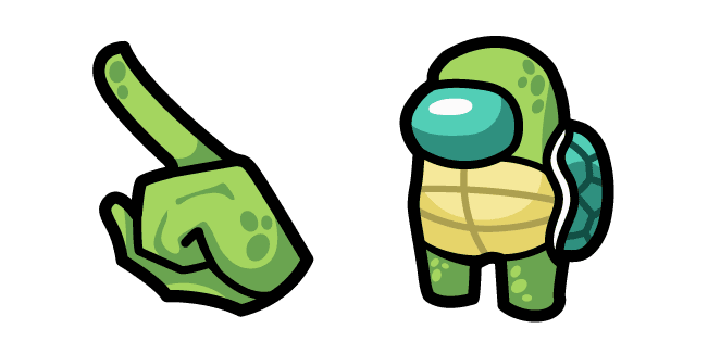 Among Us Green Turtle Charactercustom cursor pack