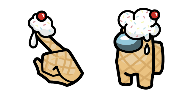 Among Us Ice Cream Charactercustom cursor pack