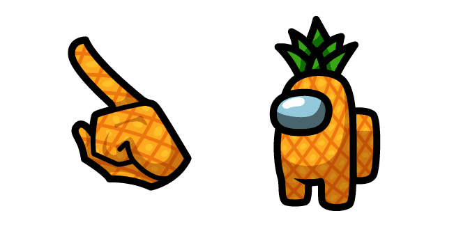 Among Us Pineapple Charactercustom cursor pack