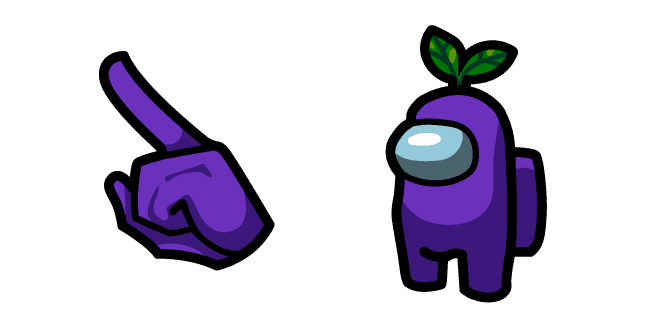 Among Us Purple Character in Plant Hatcustom cursor pack