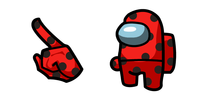 Among Us Red Ladybug Charactercustom cursor pack