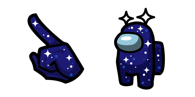 Among Us Starry Night Sky Charactercustom cursor pack