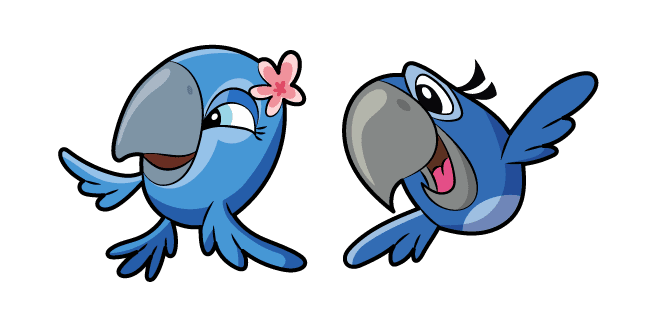 Angry Birds Jewel and Blucustom cursor pack