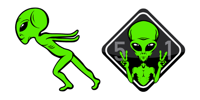 Area 51 Alien Naruto Runcustom cursor pack