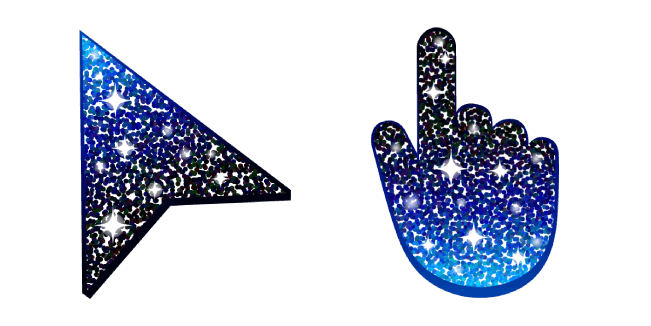 Black Blue Glittercustom cursor pack