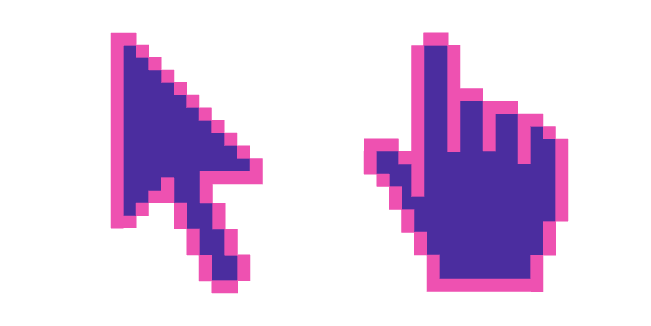 Blue-Pink Mix Pixelcustom cursor pack