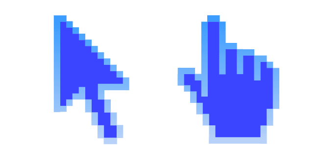 Blue Waves Pixelcustom cursor pack