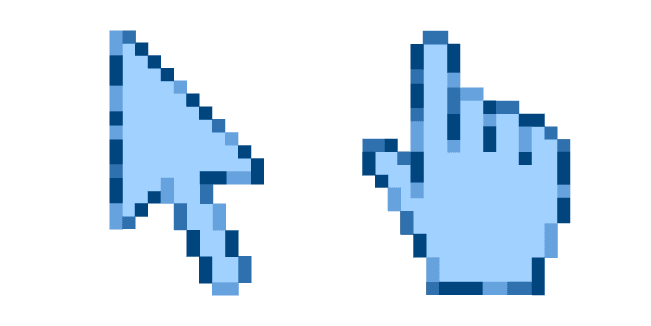 Blue Winter Lake Pixelcustom cursor pack