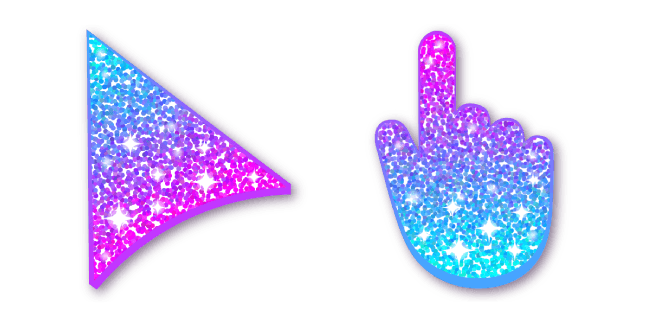 Blue and Pink Glittercustom cursor pack