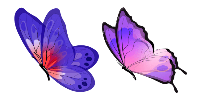 Blue and Purple Butterflycustom cursor pack