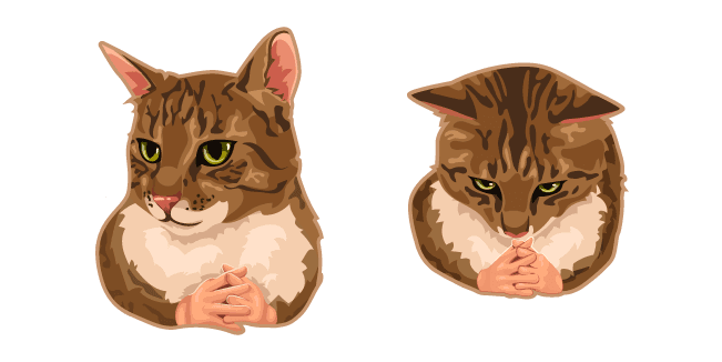 Cat with Hands Memecustom cursor pack