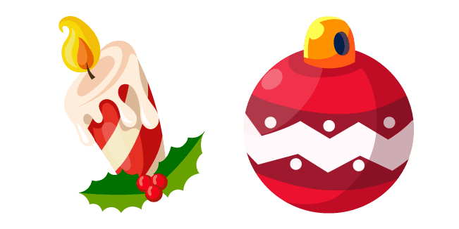 Christmas Candle and Ballcustom cursor pack