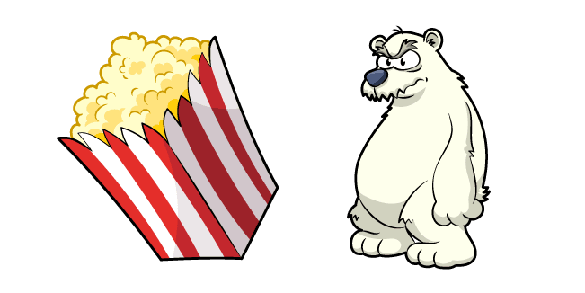 Club Penguin Herbert P. Bear and Popcorncustom cursor pack