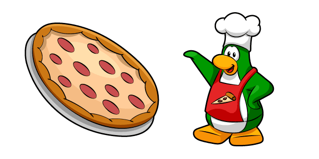 Club Penguin Pizza Chef and Pizzacustom cursor pack