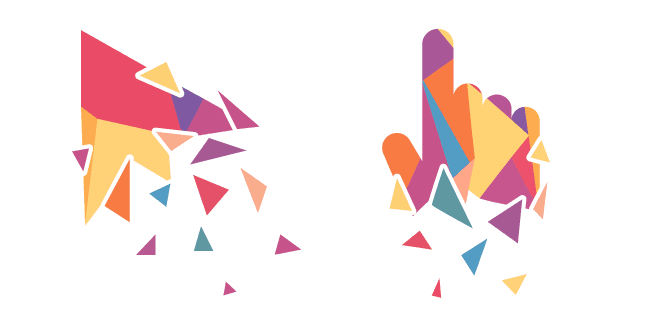 Colorful Polygonalcustom cursor pack