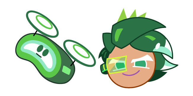 Cookie Run Aloe Cookie and A.L.O.E. Dronecustom cursor pack