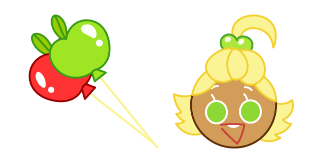 Cookie Run Apple Cookie and Apple Balloonscustom cursor pack