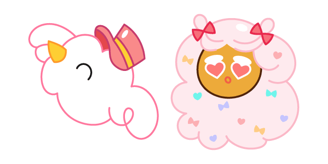 Cookie Run Cotton Candy Cookie and Birdcustom cursor pack