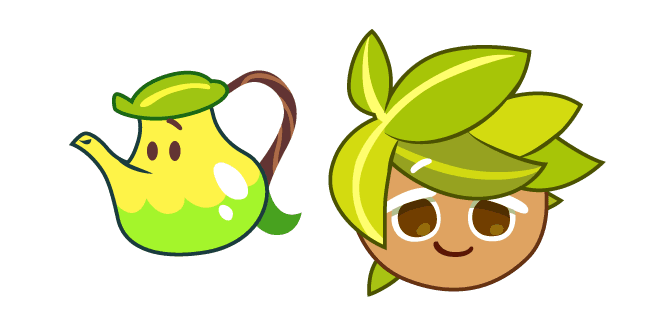 Cookie Run Herb Cookie and Herb Teapotcustom cursor pack