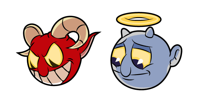 Cuphead Angel and Demoncustom cursor pack