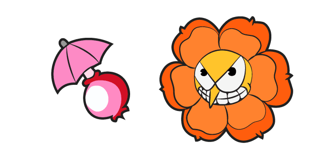 Cuphead Cagney Carnation and Pink Seedcustom cursor pack