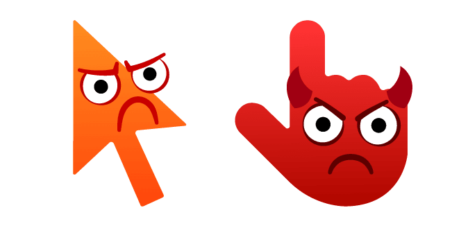 Cursoji - Pouting and Angry with Horns Face custom cursor pack