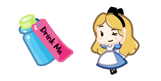 Cute Alice and Drink Me Potioncustom cursor pack