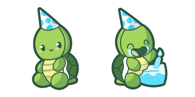 Cute Birthday Turtlecustom cursor pack