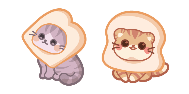 Cute Bread Catscustom cursor pack