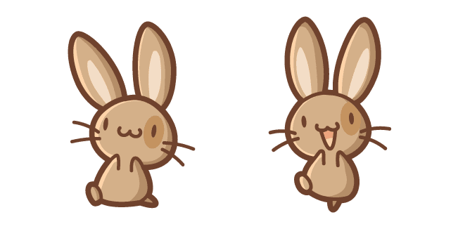 Cute Brown Rabbitcustom cursor pack