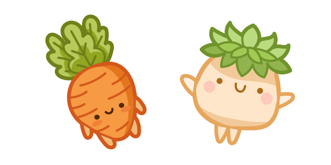 Cute Carrot and Radishcustom cursor pack