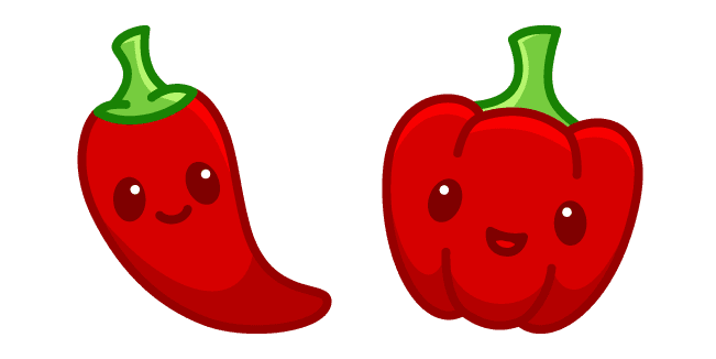 Cute Chili and Bell Peppercustom cursor pack