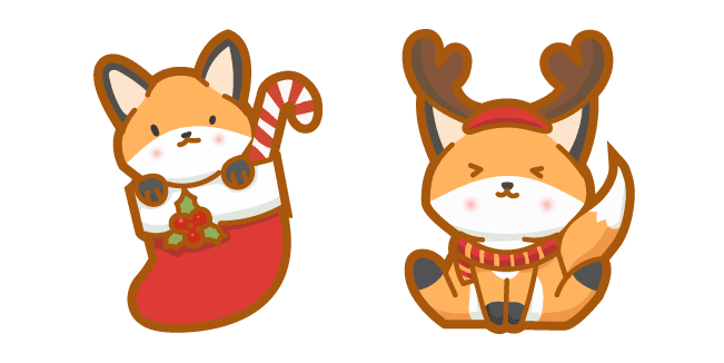 Cute Christmas Foxcustom cursor pack