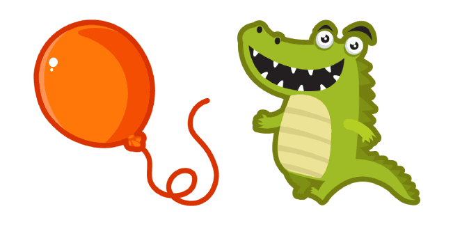 Cute Crocodile with a Ballooncustom cursor pack