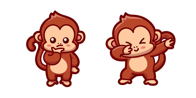 Cute Dabbing Monkeycustom cursor pack