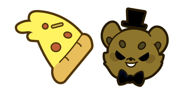 Cute Five Nights at Freddy's Freddy Fazbear and Pizzacustom cursor pack