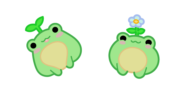 Cute Frog Flowercustom cursor pack