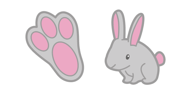 Cute Gray Bunnycustom cursor pack