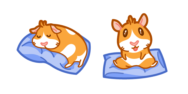 Cute Guinea Pig on Pillowcustom cursor pack